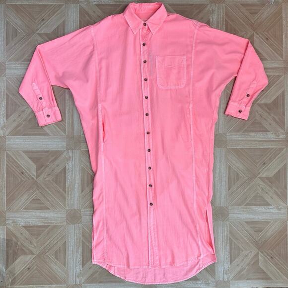 Universal Thread Pink/Orange Long Sleeve Button Down Shirt Dress  WMNS XS - Picture 11 of 11